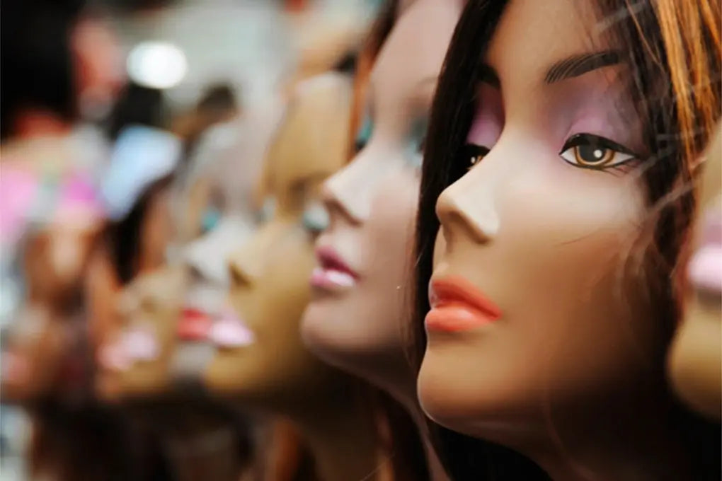 mannequin heads, beauty school 