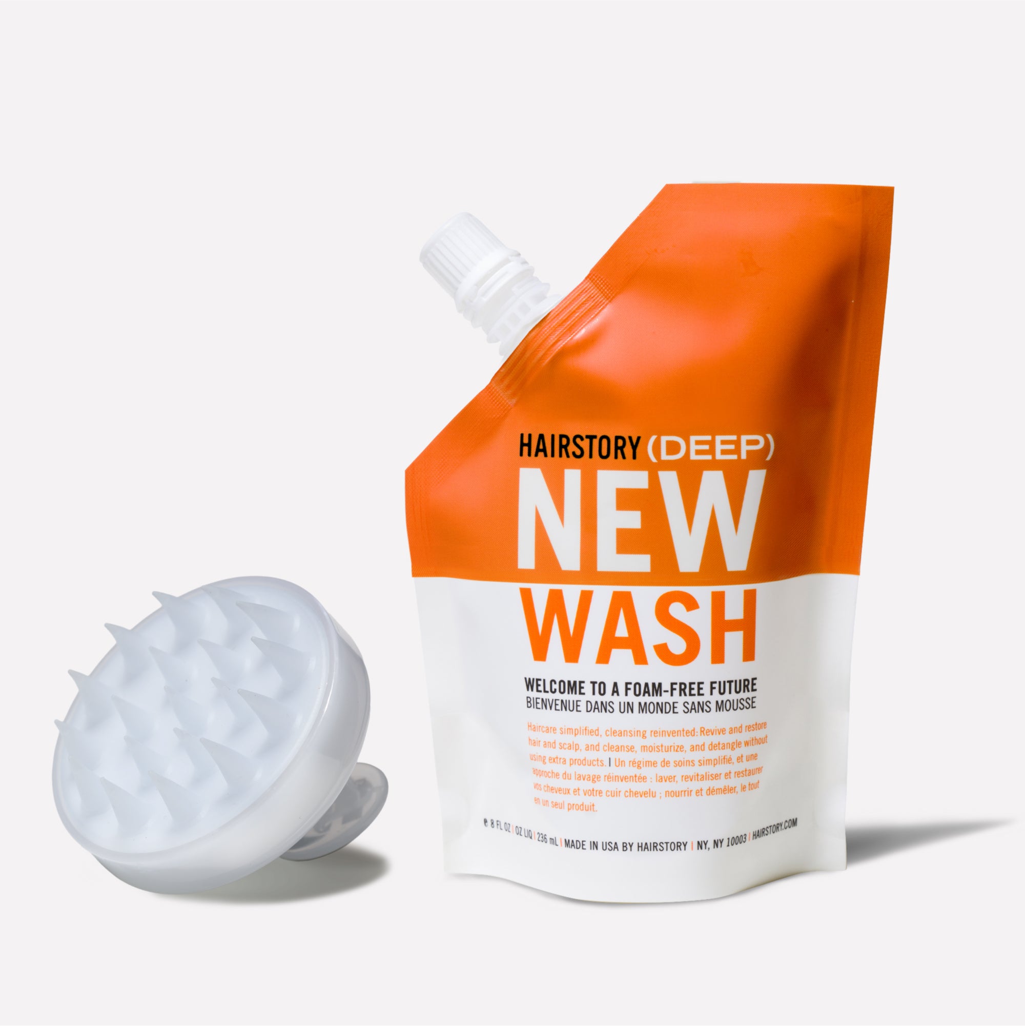 Massaging Scalp Brush and New Wash Deep