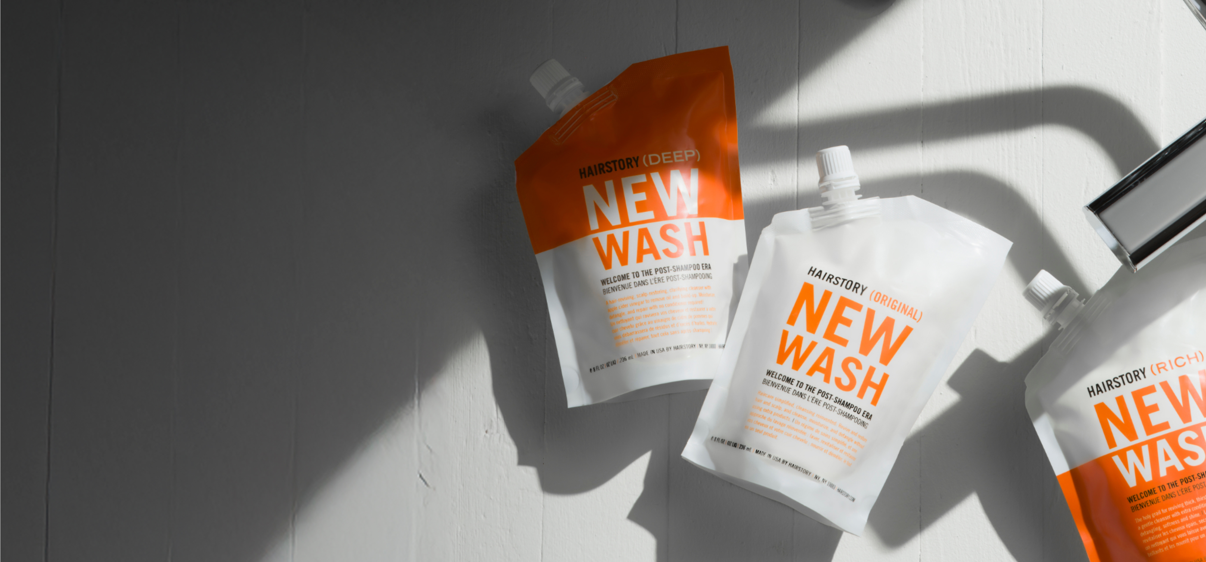 New Wash Deep, New Wash Original and New Wash Rich