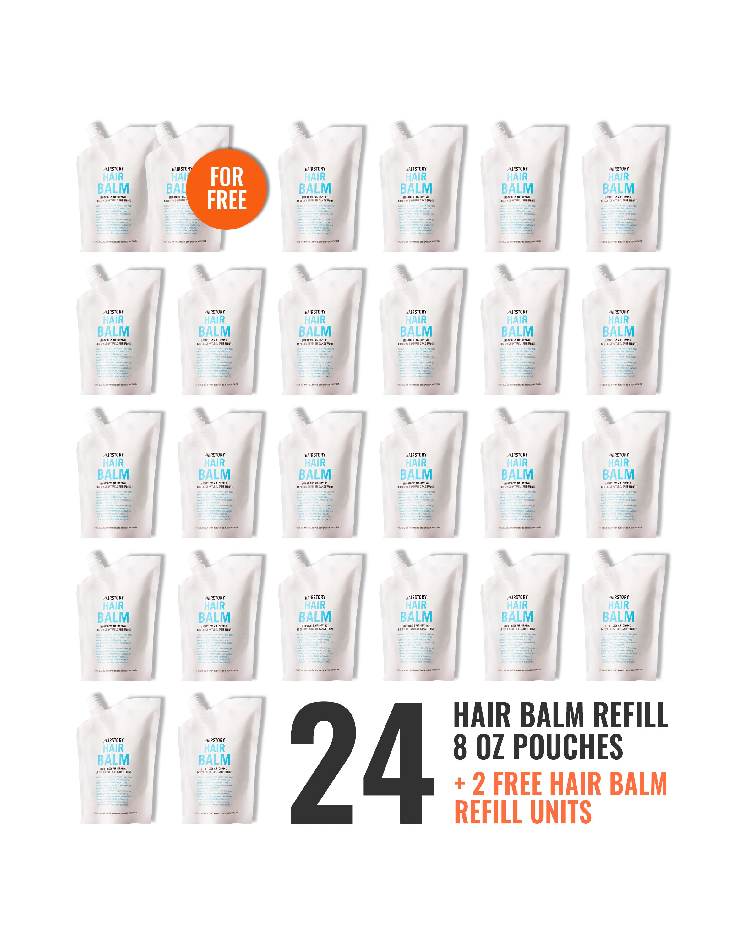 Hair Balm 8oz Refill Case (24)