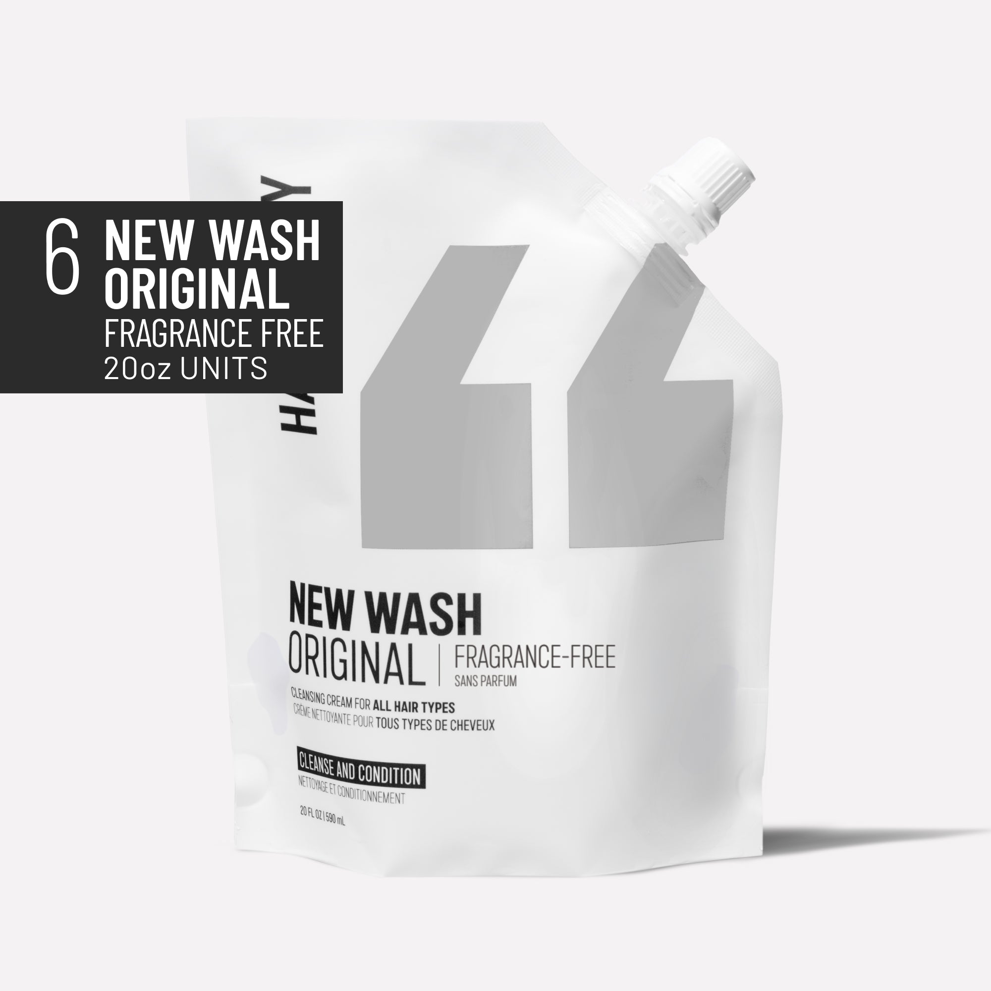 WS New Wash Original Fragrance-Free 20 oz Refill Pouch Case (6)