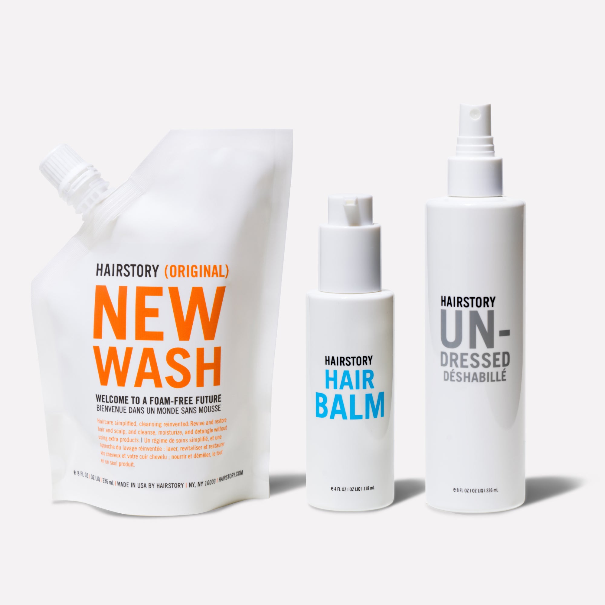 New Wash Original, Hair Balm and Undressed