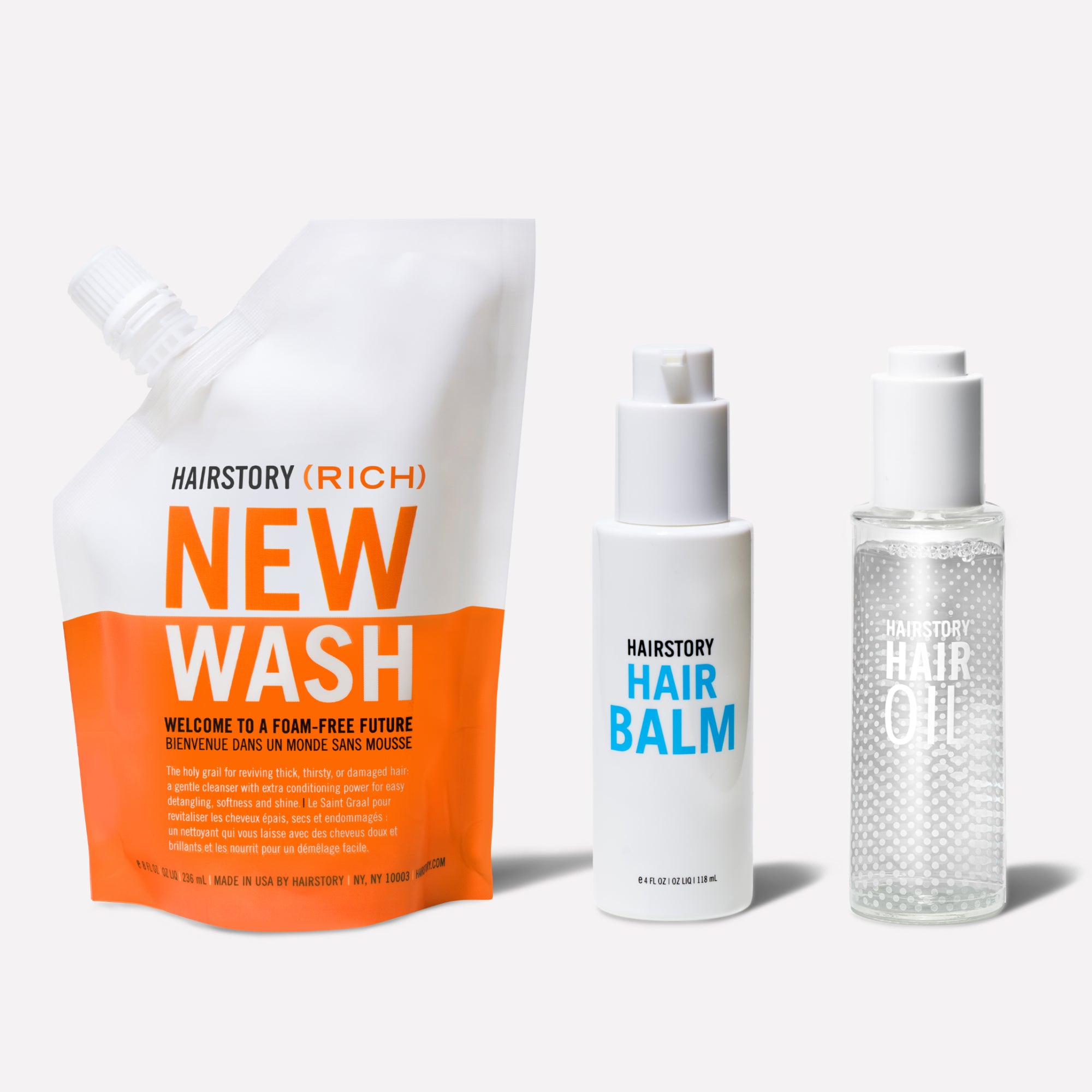 New Wash Rich, Hair Balm and Hair Oil