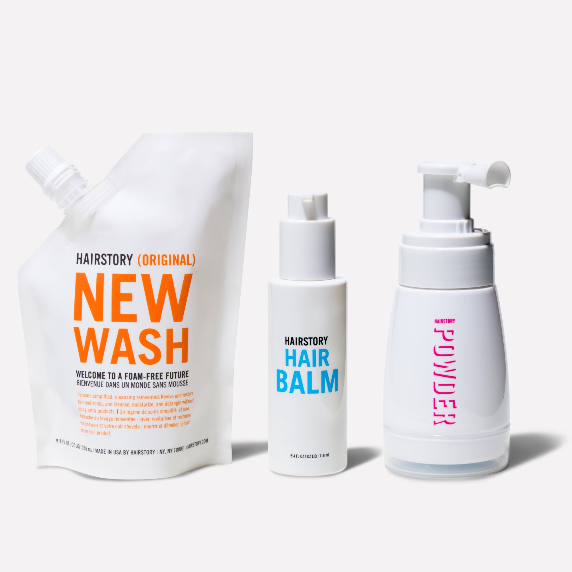 New Wash Original, Hair Balm and Powder