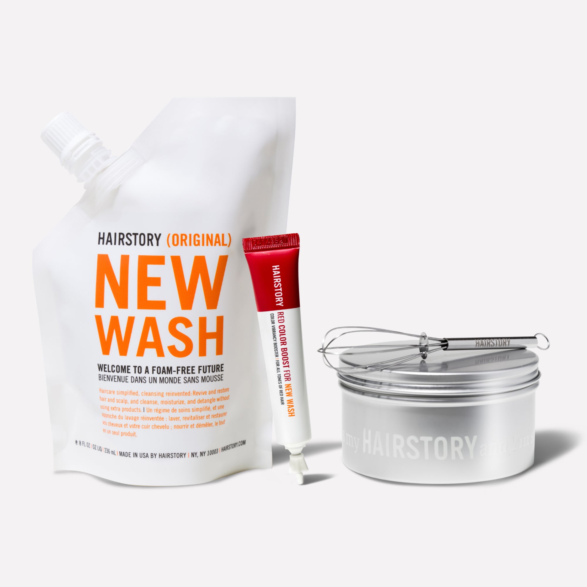 New Wash Original 8oz with Whisk and Jar and 1 Red Color Boost