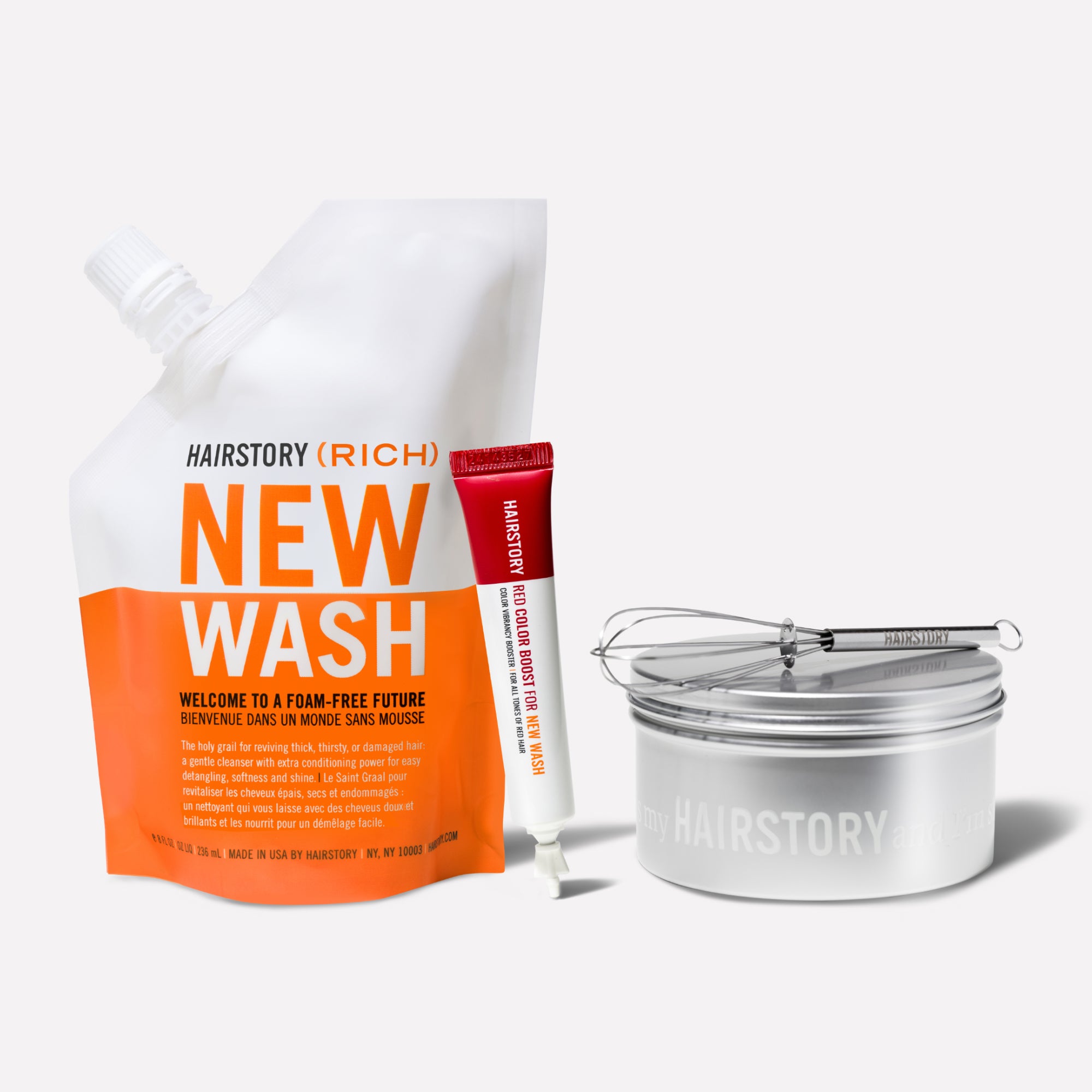 New Wash Rich 8oz with Whisk and Jar  and 1 Red Color Boost