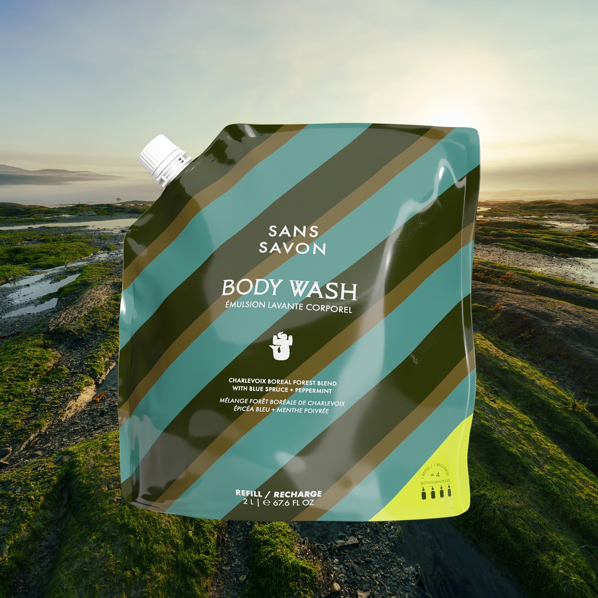 Sans Savon Body Wash Refill Charlevoix Boreal Forest Blend