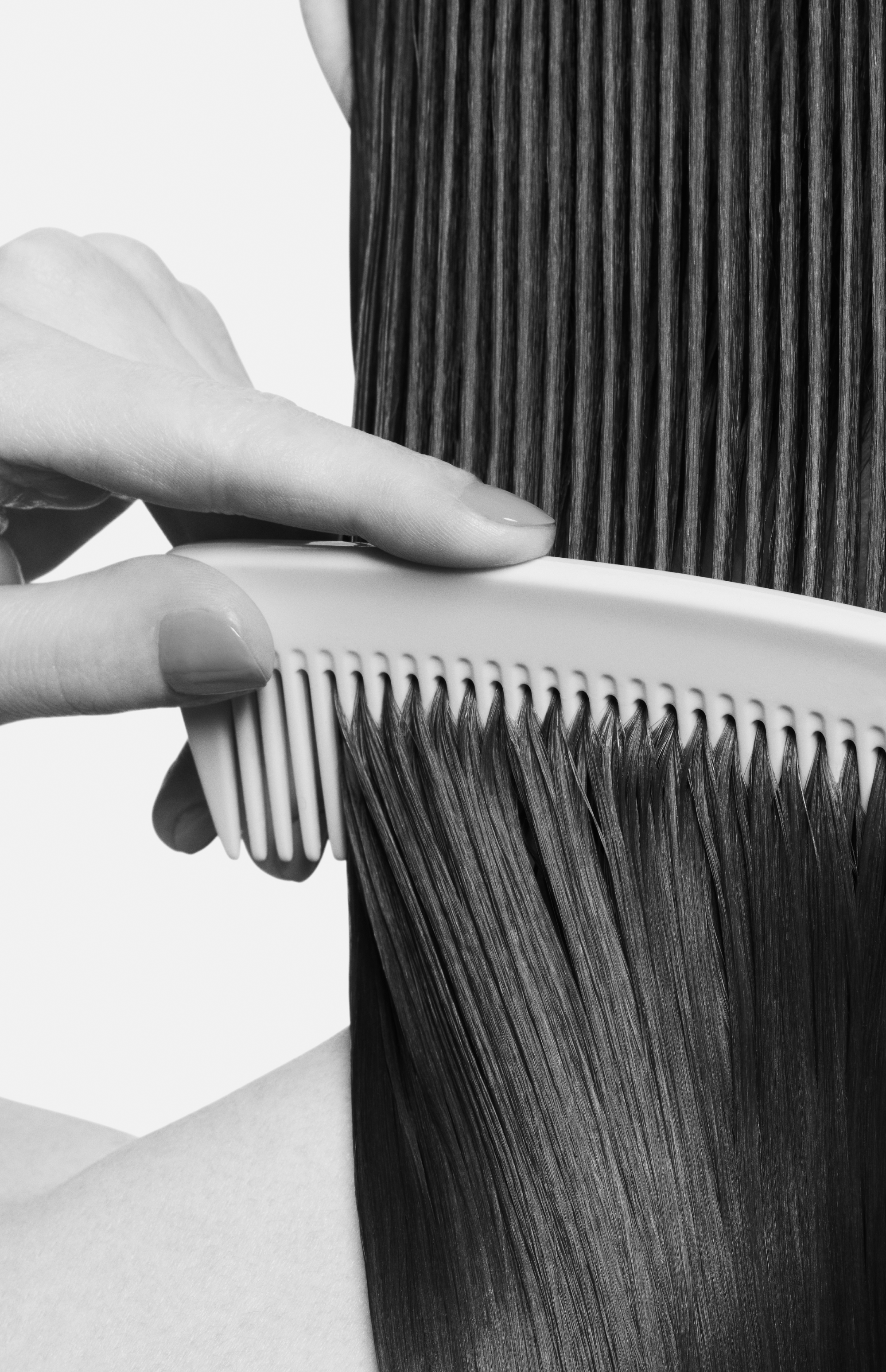 Comb brushing through hair